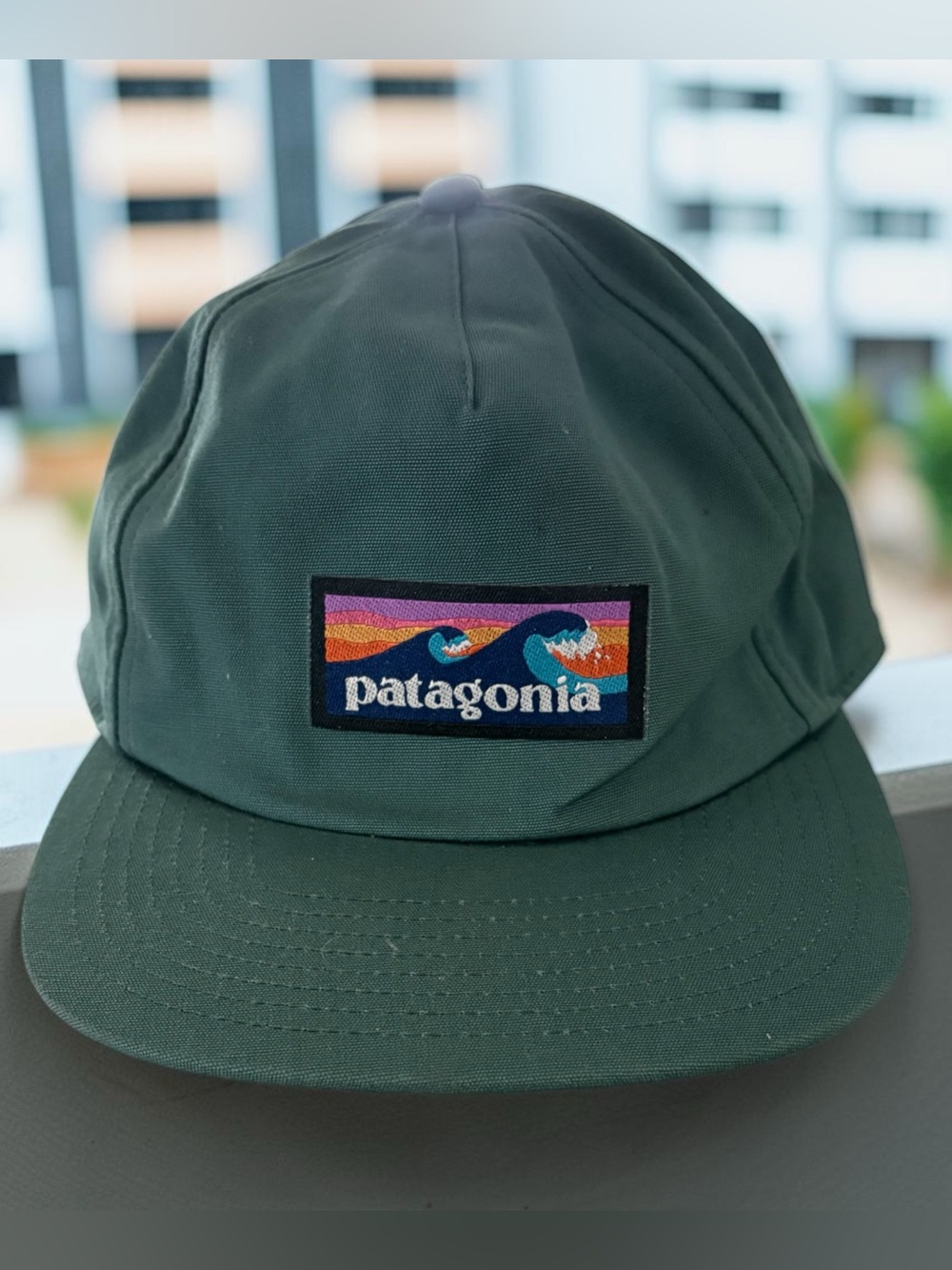 Patagonia Green Cap with Wave Patch